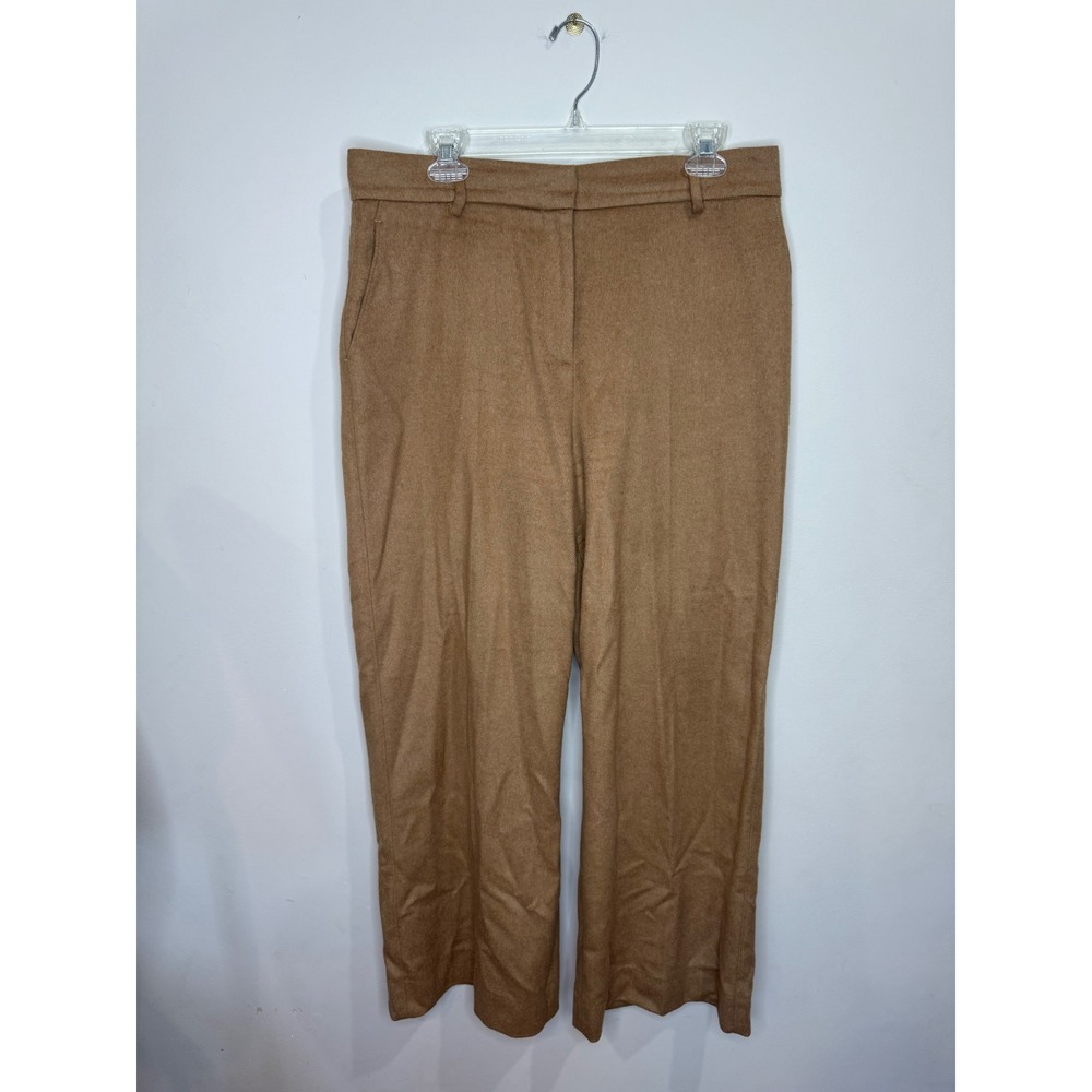 Argent Brown Wide Leg Wool Blend Trousers Pants Sz 10